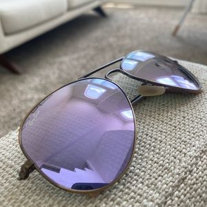 Purple ray-ban aviator sunglasses